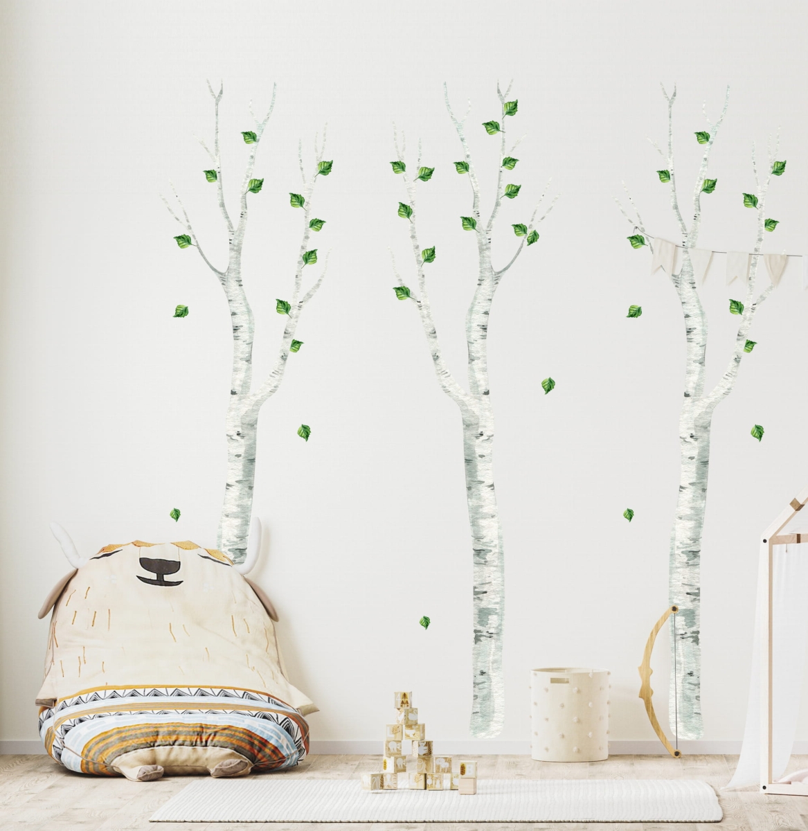 naklejka na ścianę brzozy drzewa las pokój dziecka