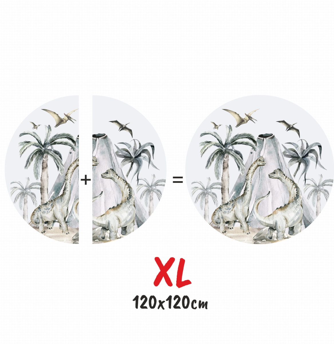 Naklejka w kółku - Brachiozaury XL.jpg