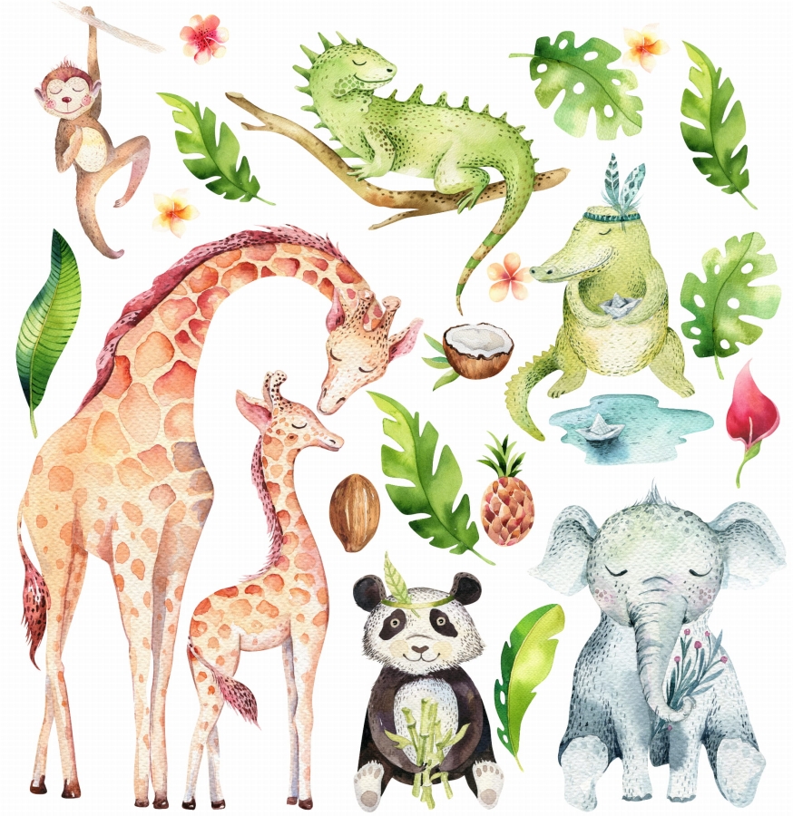 Mała Pracownia DK - Naklejki zwierzęta tropikalne.jpg