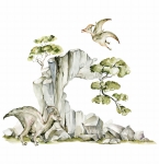 Naklejka na ścianę  Parazaurolof, Pterodaktyl.jpg