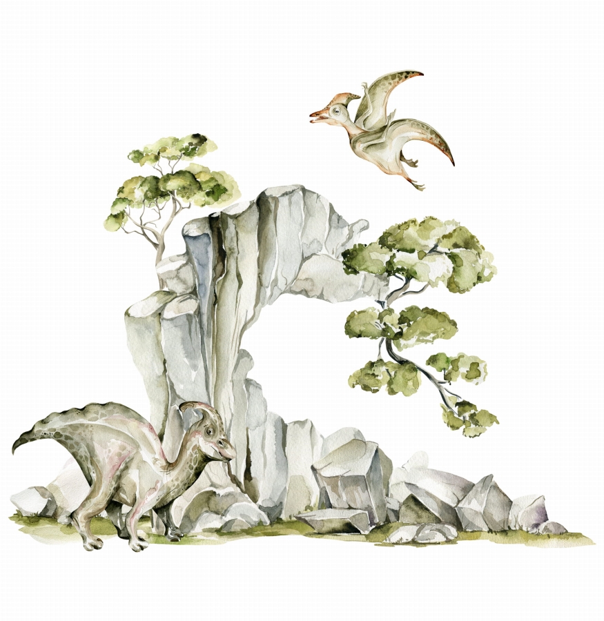 Naklejka na ścianę  Parazaurolof, Pterodaktyl.jpg