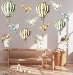 Balony , papugi , kwiaty Savanna - naklejki ścienne.jpg