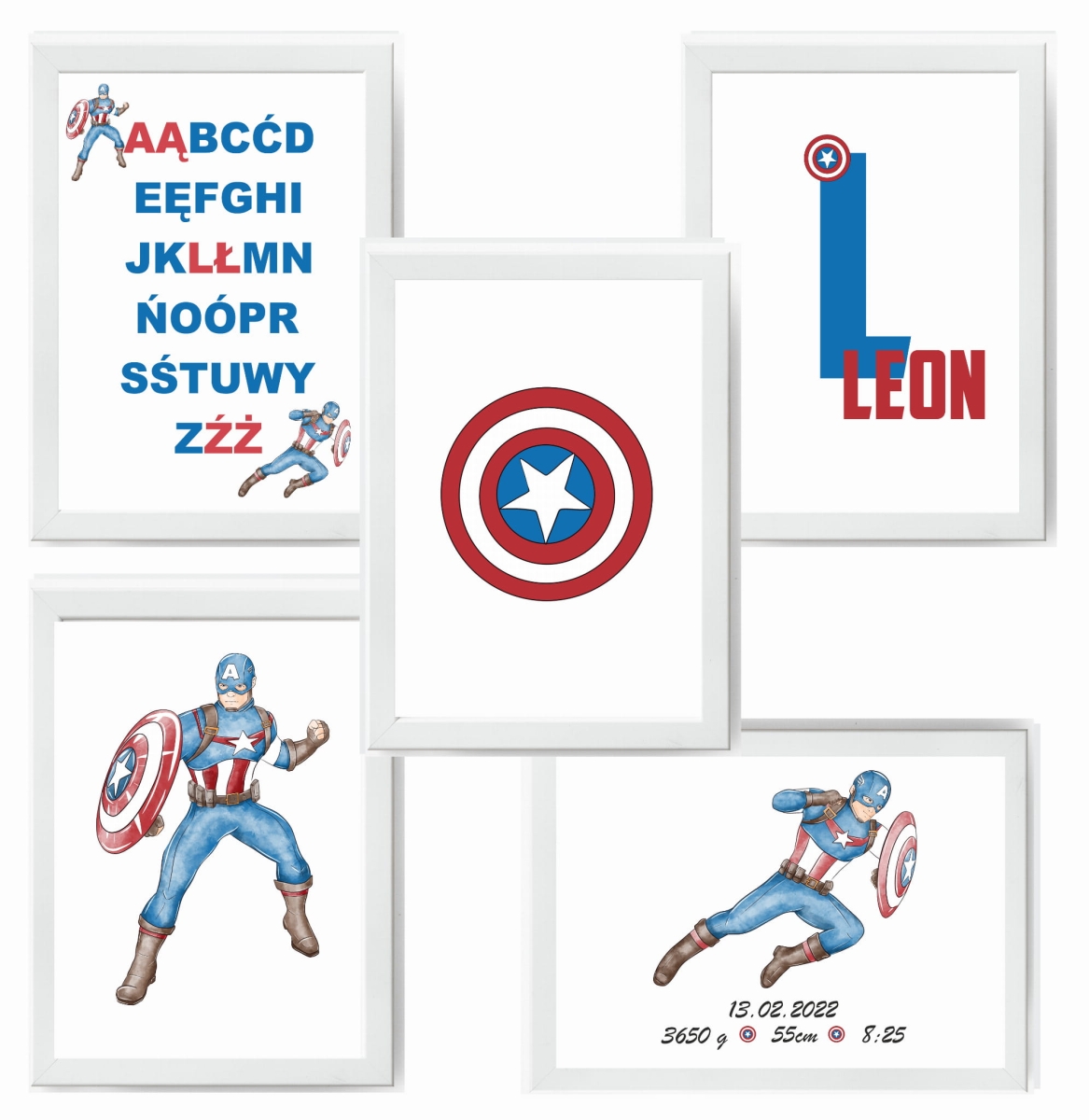 Captain America, Spiderman Plakaty  motywacyjne.jpg