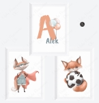 Zestaw plakatów - liski, zajączki, króliczki Nr. 1.jpg