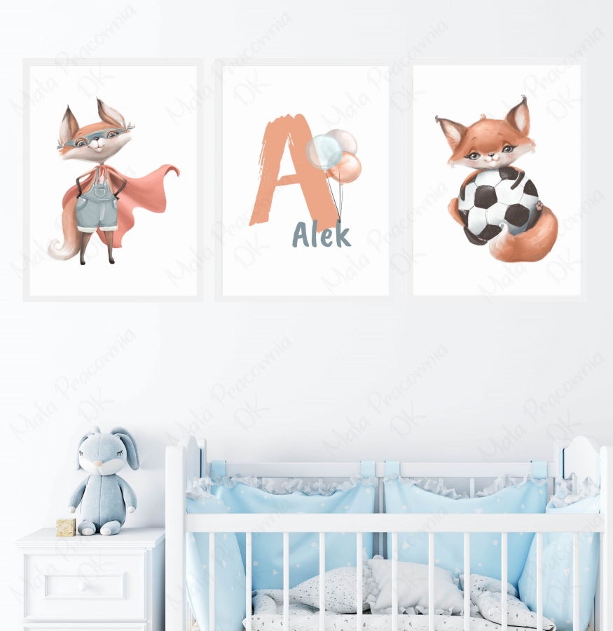 Zestaw plakatów - liski, zajączki, króliczki Nr.1.jpg