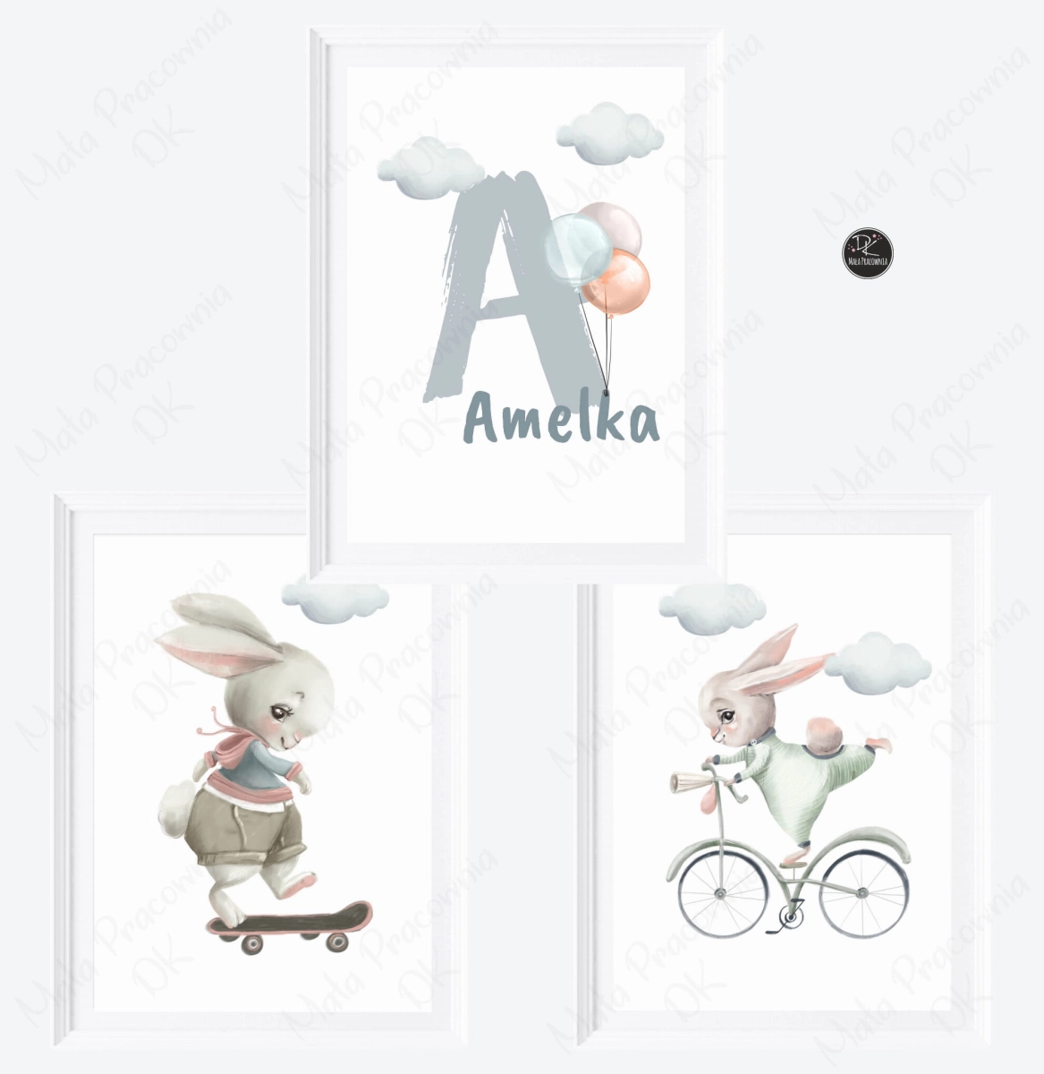 Zestaw plakatów - liski, zajączki, króliczki Nr. 3.jpg