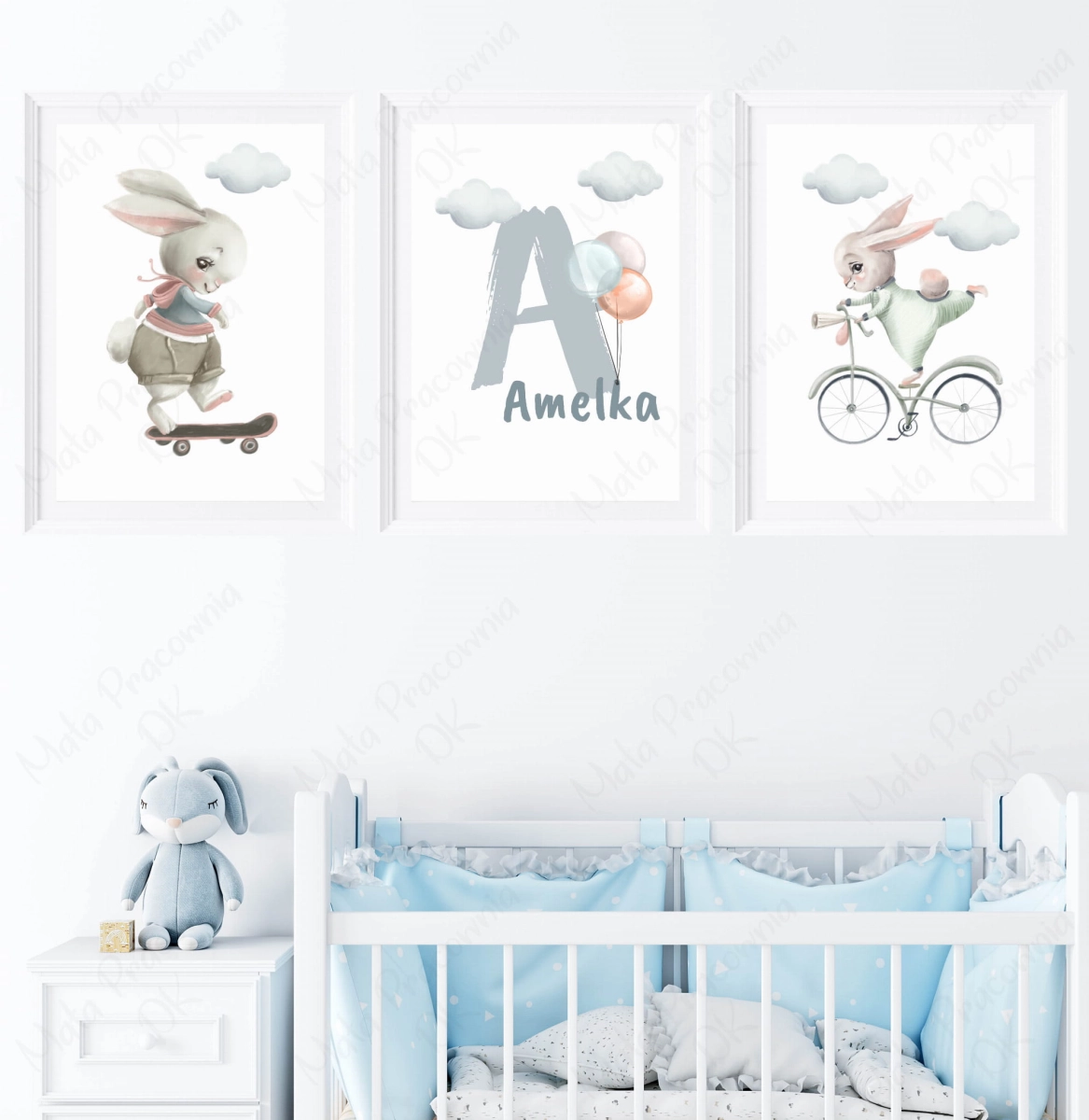 Zestaw plakatów - liski, zajączki, króliczki Nr.3.jpg