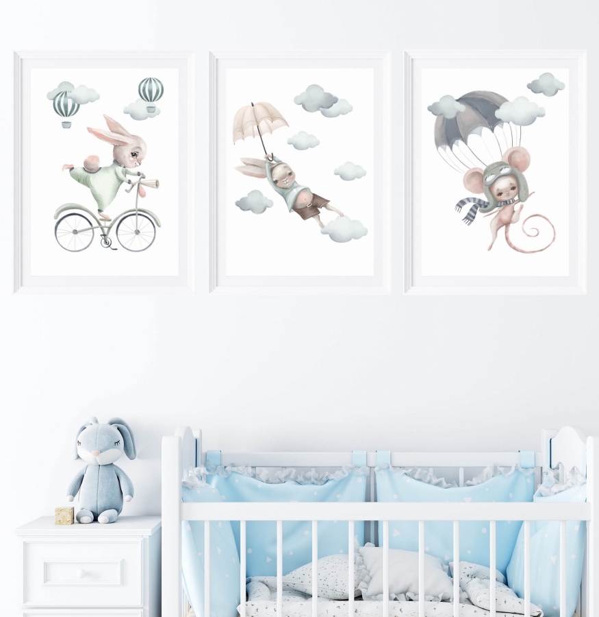 Zestaw plakatów - liski, zajączki, króliczki Nr.6.jpg