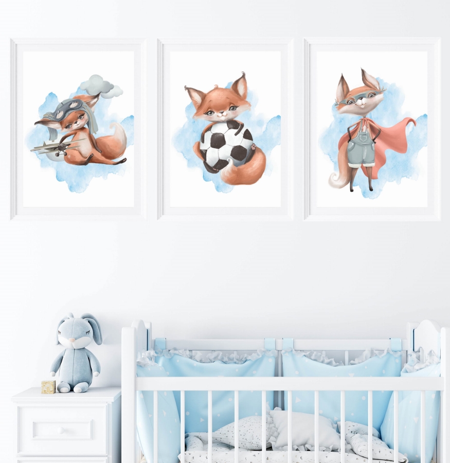 Zestaw plakatów - liski, zajączki, króliczki Nr.7.jpg