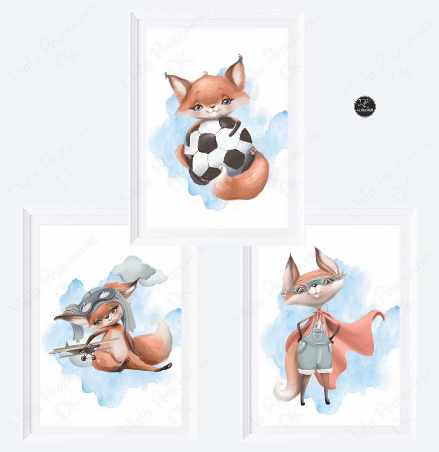 Zestaw plakatów - liski, zajączki, króliczki Nr. 7.jpg