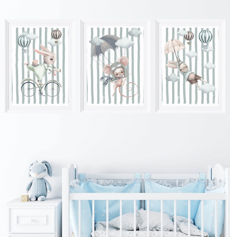 Zestaw plakatów - liski, zajączki, króliczki Nr.9.jpg