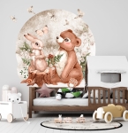 Mieszkańcy lasu -  Naklejka Miś i zajączek.jpg