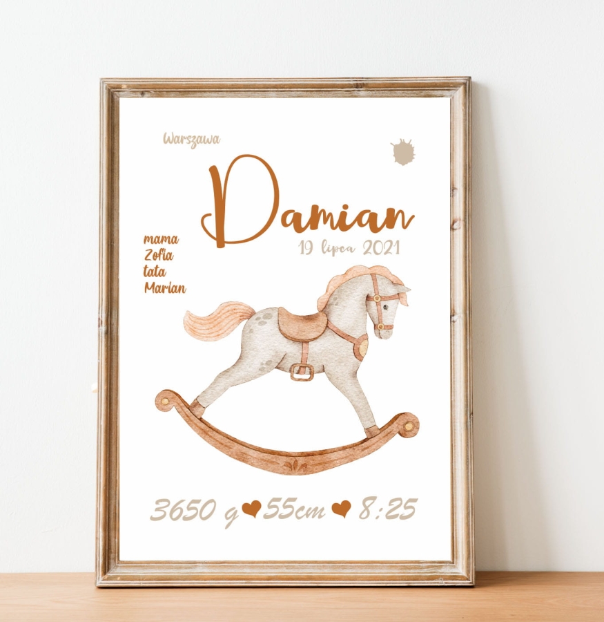 Metryczka konik na biegunach, RETRO Nr.1.jpg