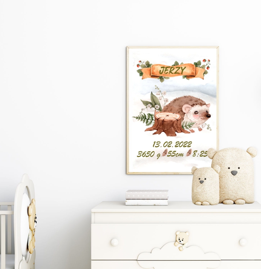 Metryczka dla dzieci jeżyk Nr.1.jpg