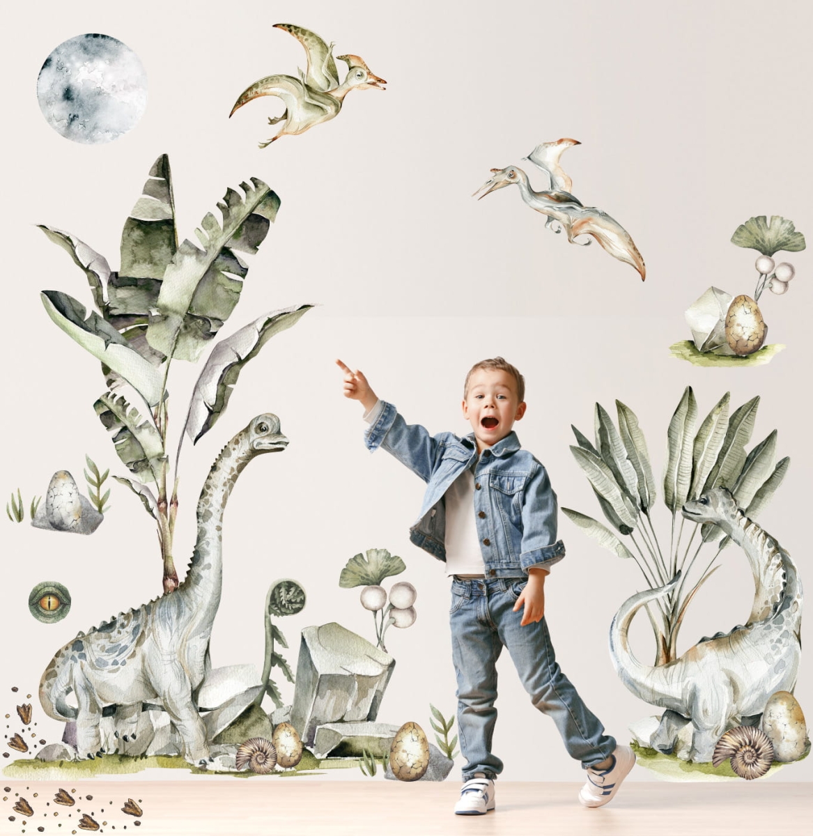 Naklejki na ścianę Dinozaury BRACHIOZAURY XXL.jpg