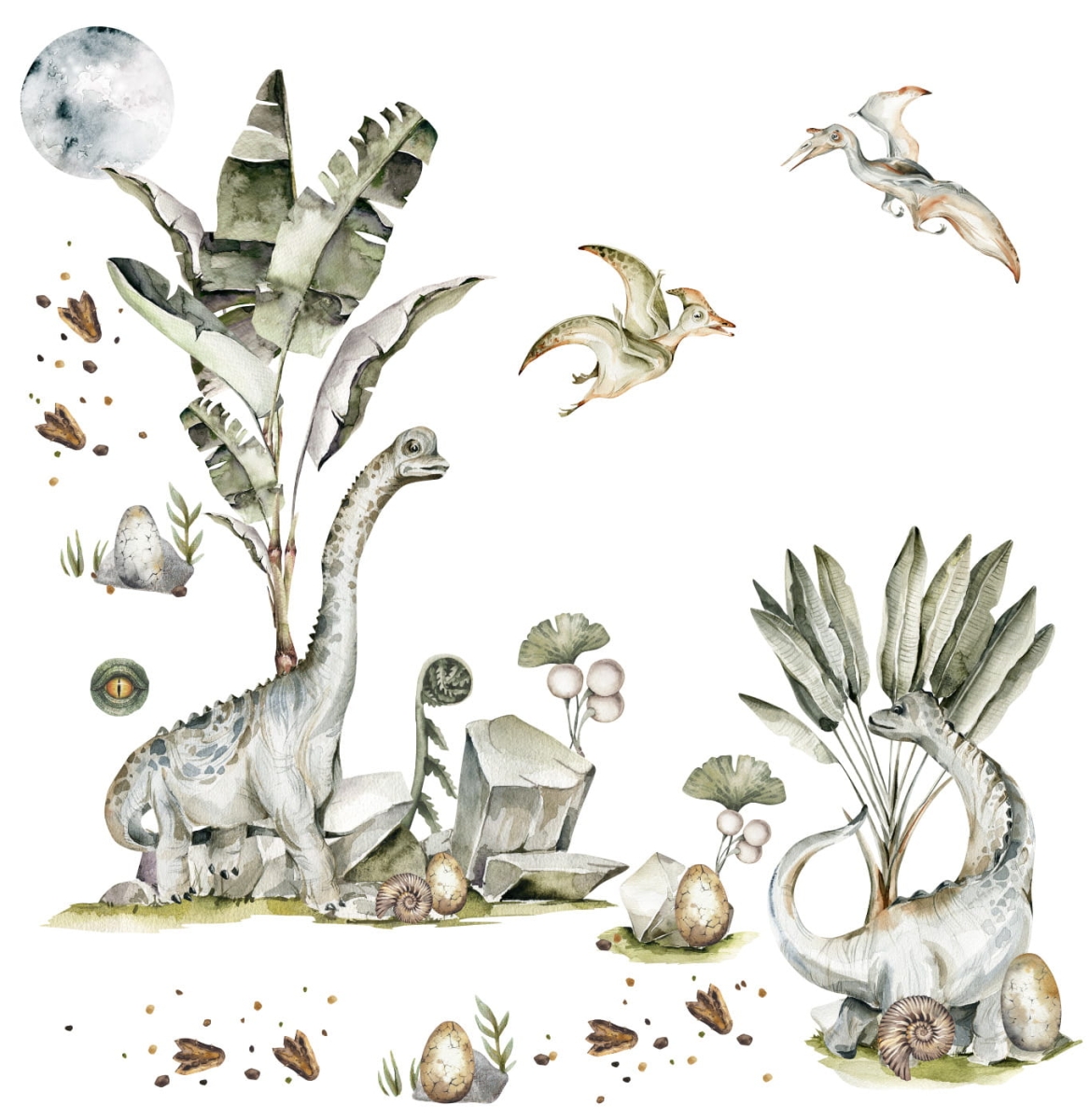 BRACHIOZAURY ZESTAW XXL - Komplet naklejek dla dzieci.jpg