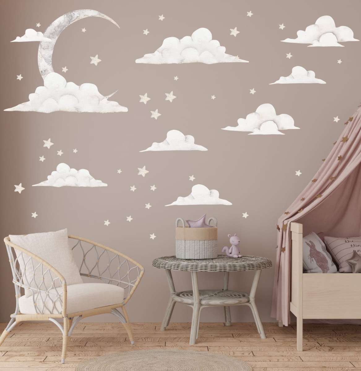 NAKLEJKI KSIĘŻYC, CHMURKI, GWIAZDKI.jpg