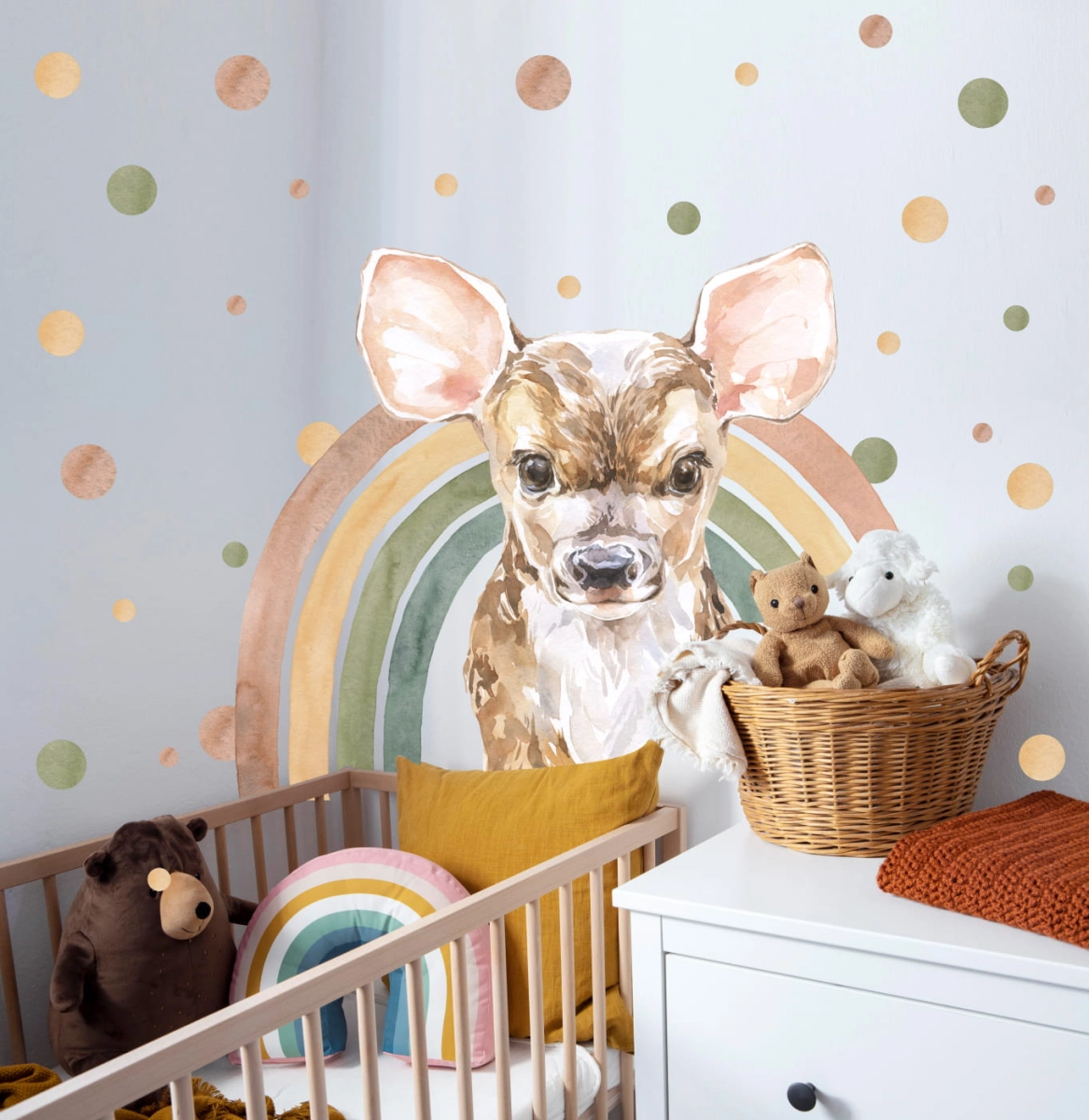 Tęcza, sarenka, konfetti naklejka.jpg