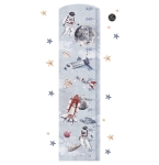 Miarka wzrostu kosmos z rakietą i planetami – Naklejka dla dzieci – Mała Pracownia