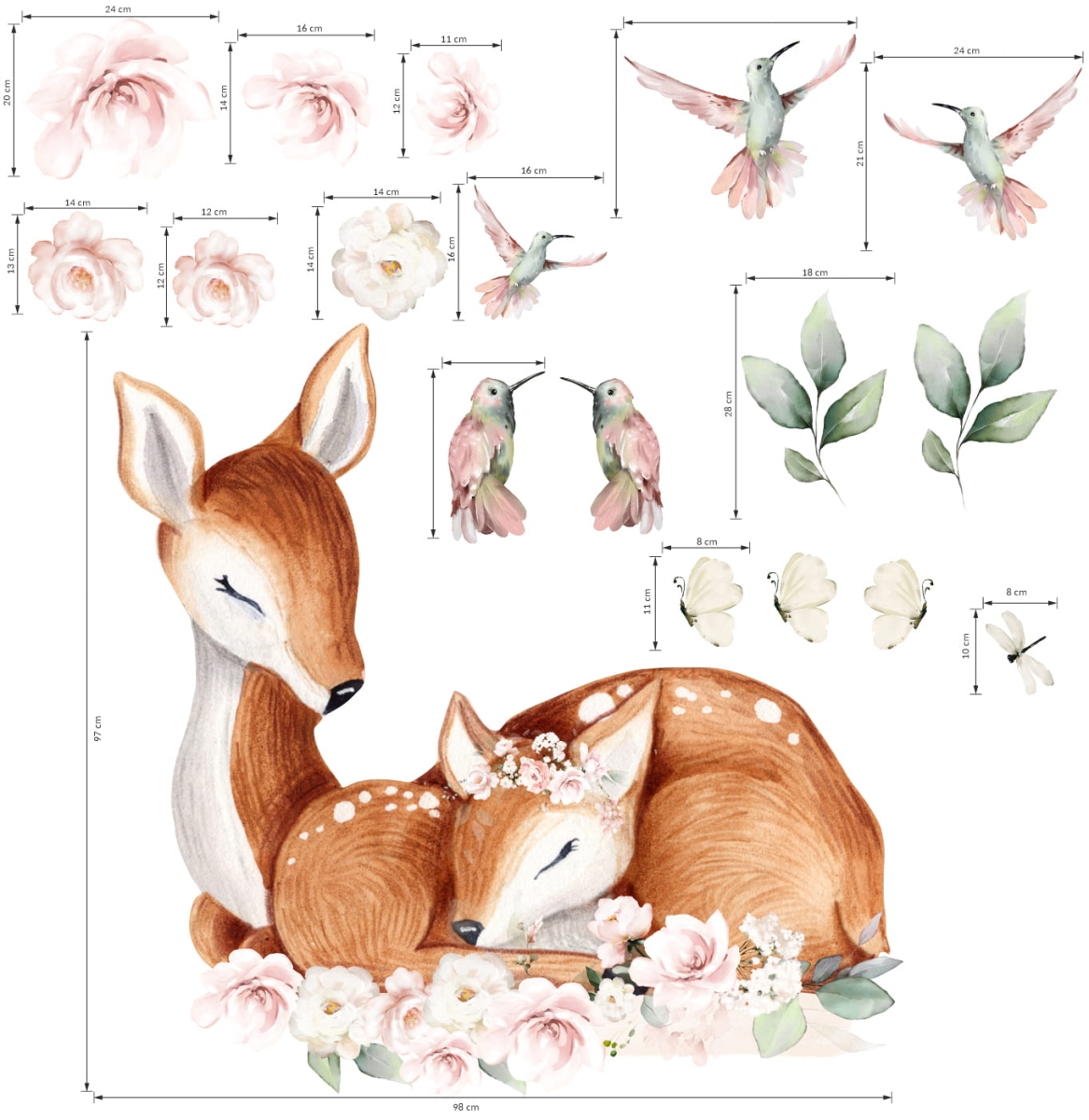 Sarenka z mamusią - kolekcja kwiatowa SAR 02 formatka L