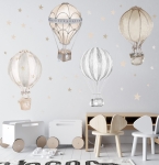 Naklejka balony beż - szary, gwiazdki komplet.jpg