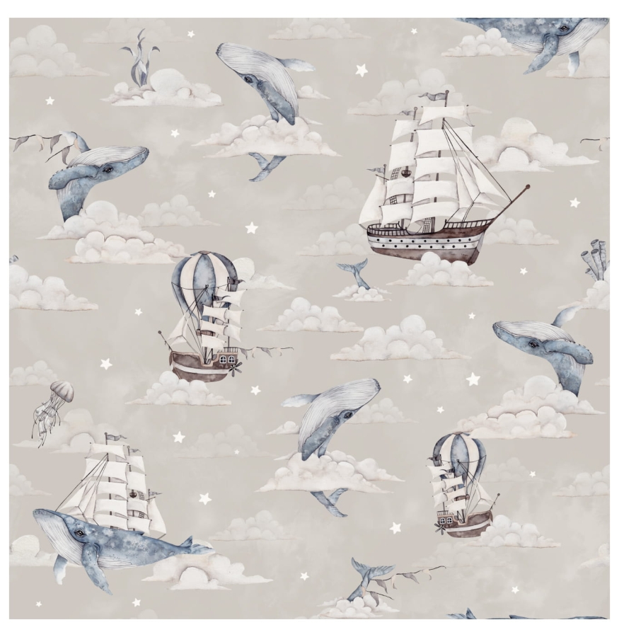Tapeta Podwodny ocean beż 100x100cm.jpg