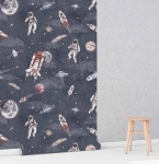 Tapeta dla chłopców kosmos, rakiety, planety.jpg