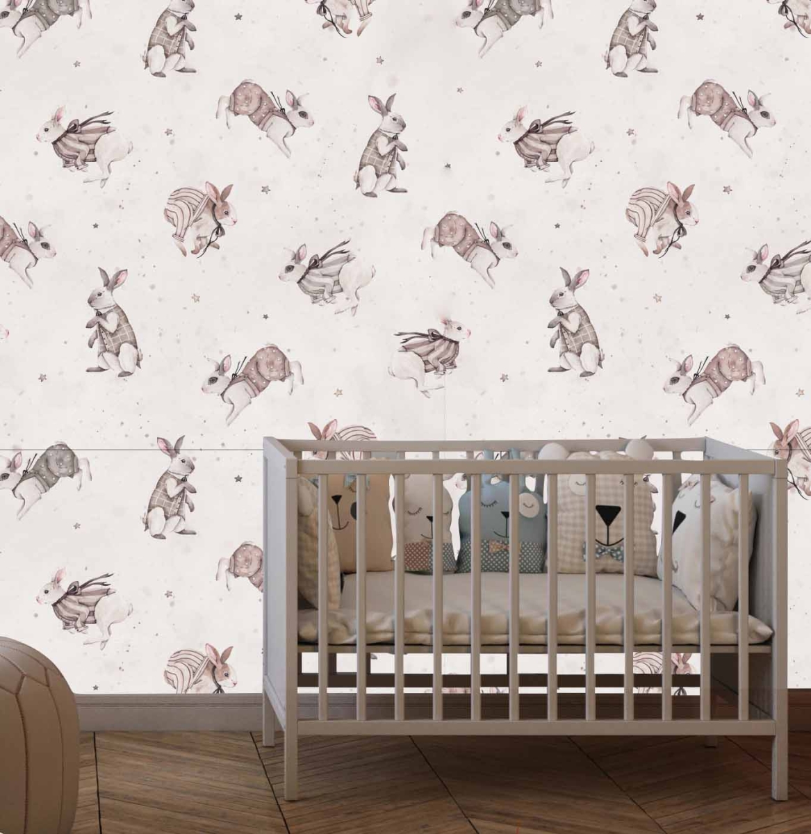 Tapeta Retro Króliczki dla dzieci.jpg