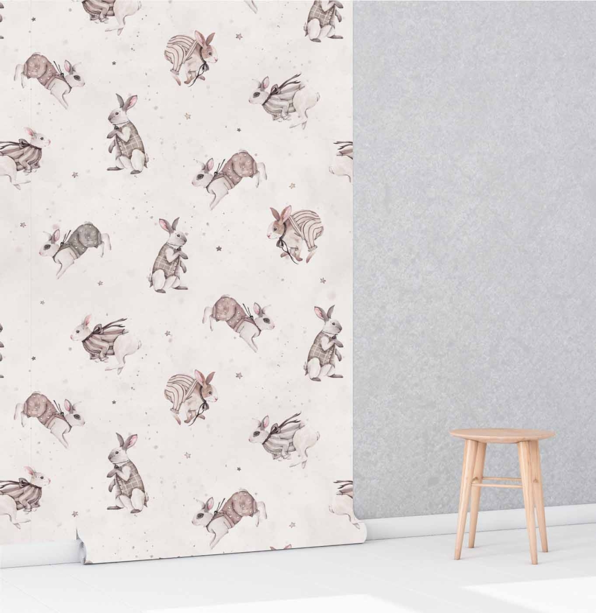 Mała Pracownia DK - Tapeta Retro Króliczki.jpg
