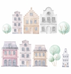 Pastelowe kamieniczki, drzewa komplet.jpg