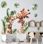 Żyrafa z mamą ,liście Sawanna XXL.jpg