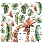 Żyrafa z mamą ,liście Sawanna XXL - wymiary.jpg