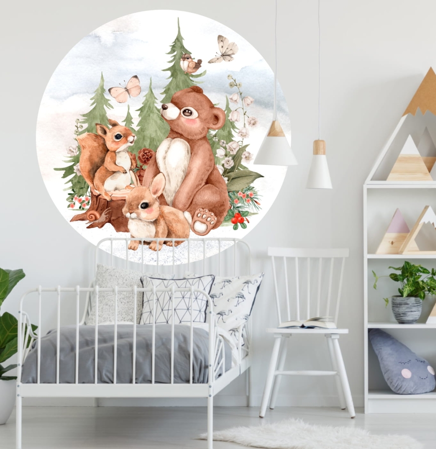 Mieszkańcy lasu - Miś zajączek wiewiórka.jpg