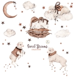 Owieczki, Sheep dreams Naklejka na ścianę DK101.jpg