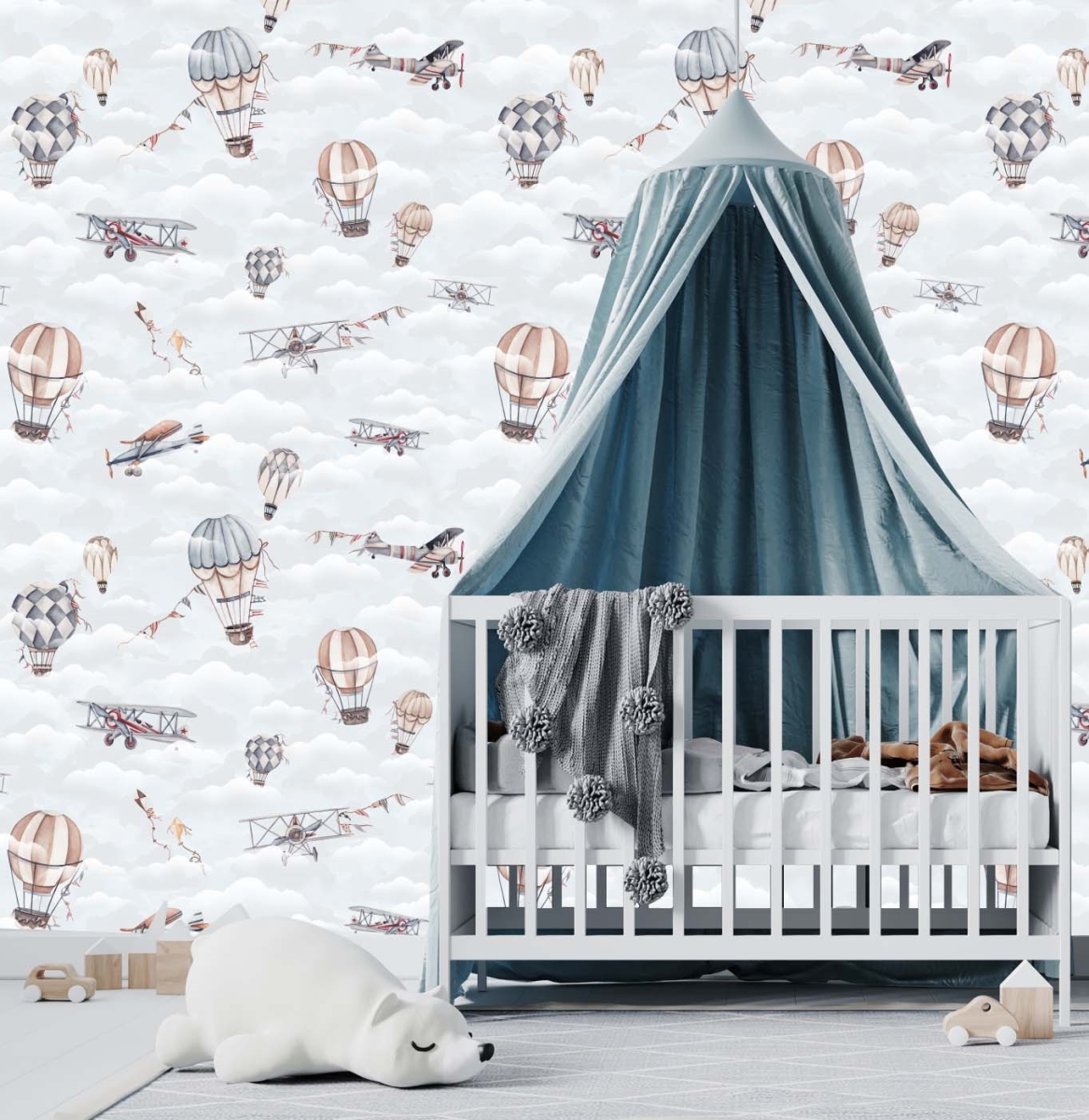 Tapeta Samoloty, balony retro.jpg