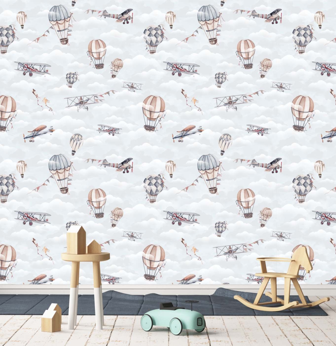 Tapeta retro, samoloty, balony.jpg