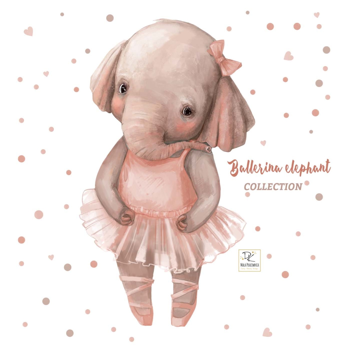 Słoni balerina- naklejka na ścianę - Mała Pracownia DK.jpg