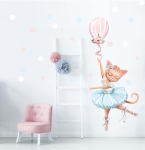 Naklejka kotek baletnica z balonikiem, konfetti.jpg