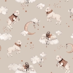 Owieczki, Sheep dreams beż Tapeta.jpg