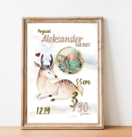 Plakat Na Ścianę Metryczka - Jelonek.jpg