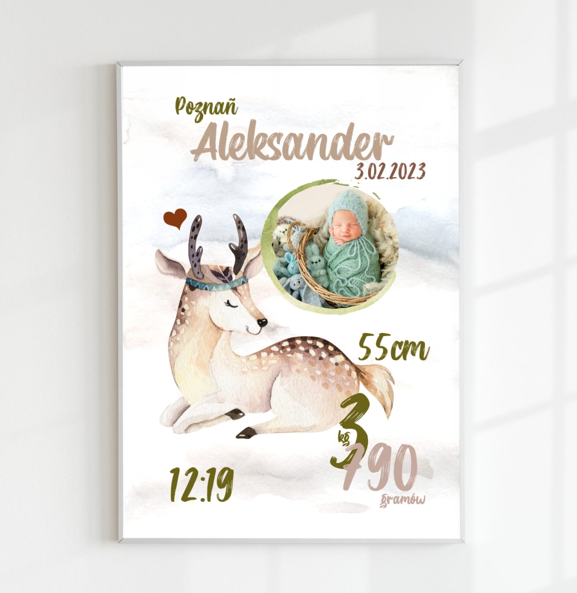 Jelonek - Plakat Na Ścianę Metryczka boho.jpg