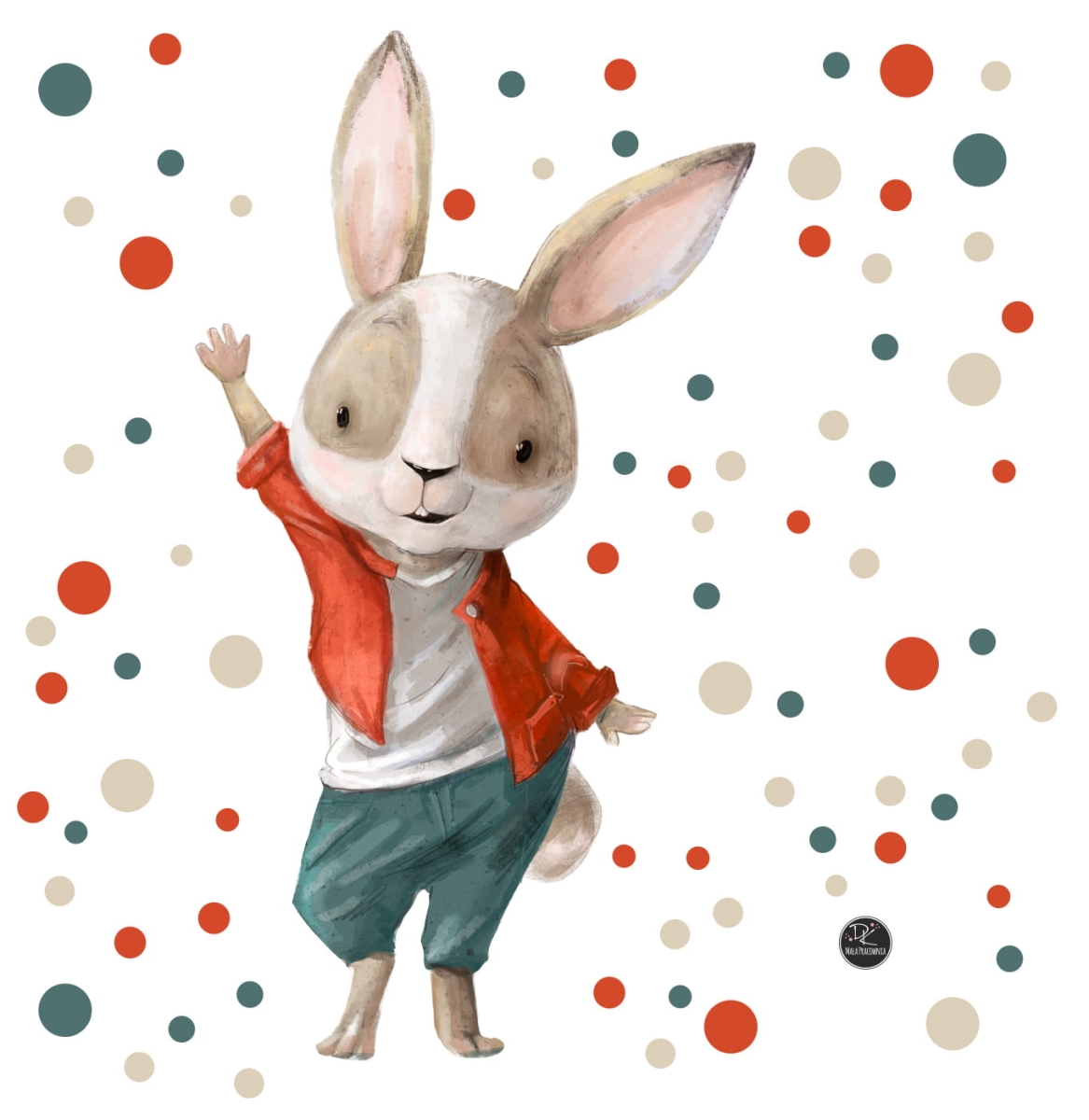 NAKLEJKA NA ŚCIANĘ - ZAJĄCZEK SIEMA DK064.jpg