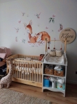 Dekoracja ściany do pokoju dziecka – sarenka z mamusią, kolekcja kwiatowa SAR 02
