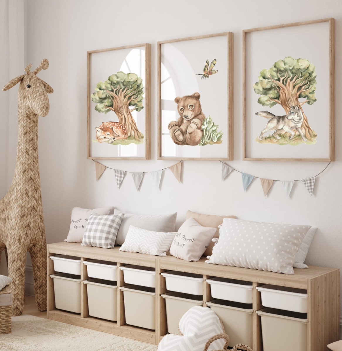 Zestaw 3 plakaty, obrazki - Leśni przyjaciele II wzory !!!.jpg