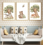 Zestaw 3 obrazki plakaty - Leśni przyjaciele II wzory  !!!.jpg