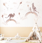 KANGURKI TĘCZOWE - NAKLEJKA ŚCIENNA, NAKLEJKA NA ŚCIANĘ.jpg