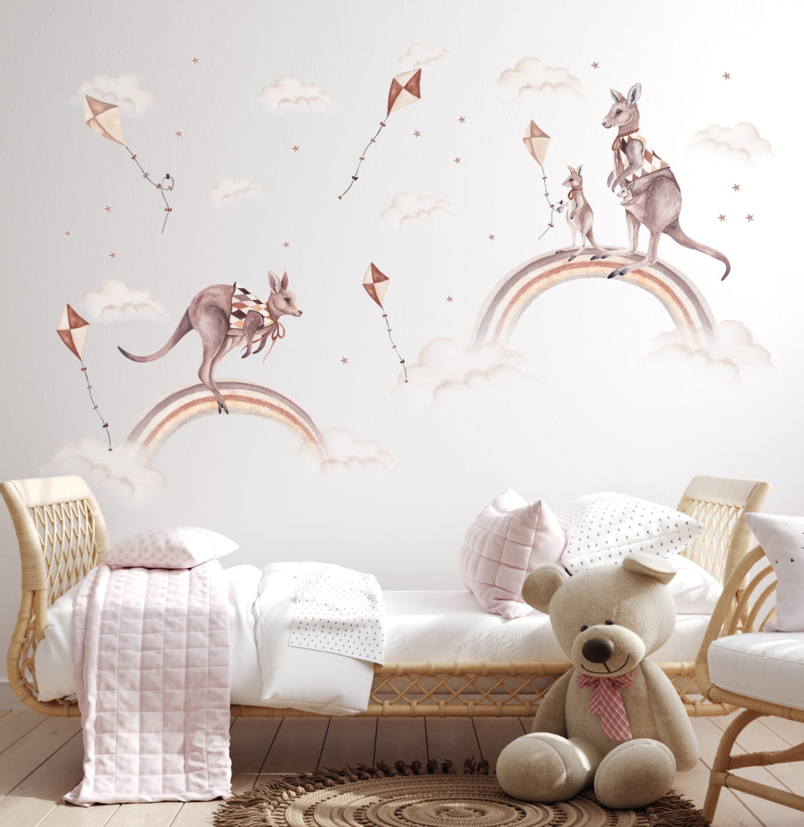 RAINBOW KANGAROO - NAKLEJKI ŚCIENNE, NAKLEJKI NA ŚCIANĘ.jpg