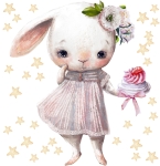 NAKLEJKA NA ŚCIANĘ KRÓLICZEK, ZAJĄCZEK Z CIASTECZKIEM.jpg