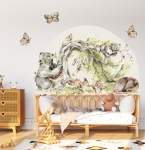 Naklejka na ścianę Woodland Walk wzór 1 – leśna dekoracja dla dzieci – Mała Pracownia