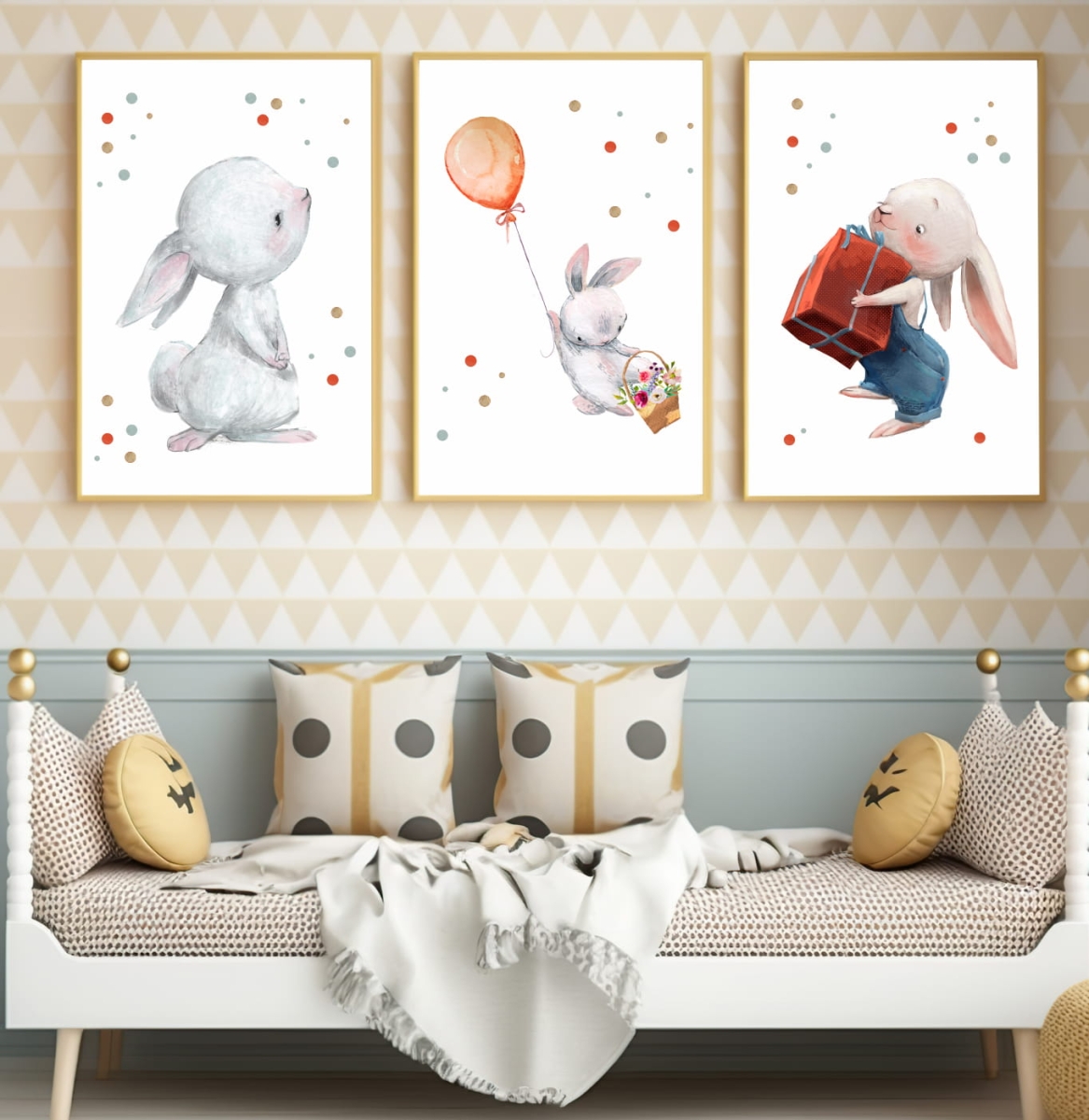 KRÓLICZKI, ZAJĄCZKI PLAKATY, OBRAZKI NA ŚCIANĘ DLA DZIECI DK04.jpg